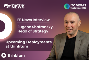 Ad for an interview with FF News and Eugene Shafronsky with photo of the guest, Upcoming Deployments at thinktum, and the thinktum, FF News, and ITC Vegas logos.